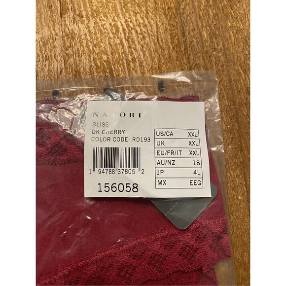 Natori XXL NWT dark cherry bliss hip hugger - Picture 5 of 6